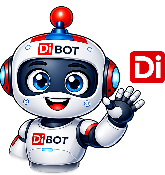 DiBOT - your AI website assistant, waving hello
